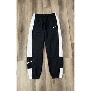 Nike Repel Woven Black/White Lined Swoosh Jogger Sweatpants Mens Size Small